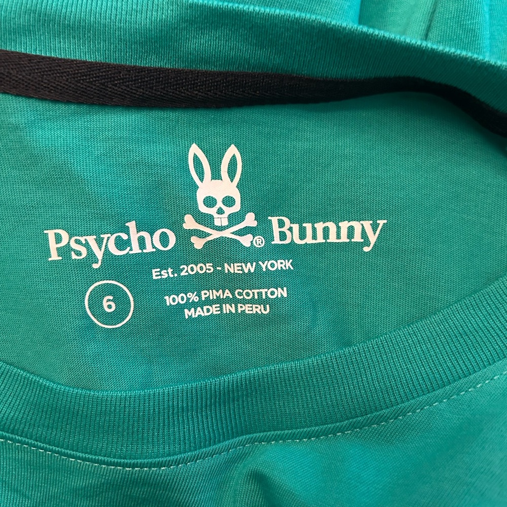 Psycho Bunny Wardell Graphic Tee Green Size 6 Large - Picture 5 of 7